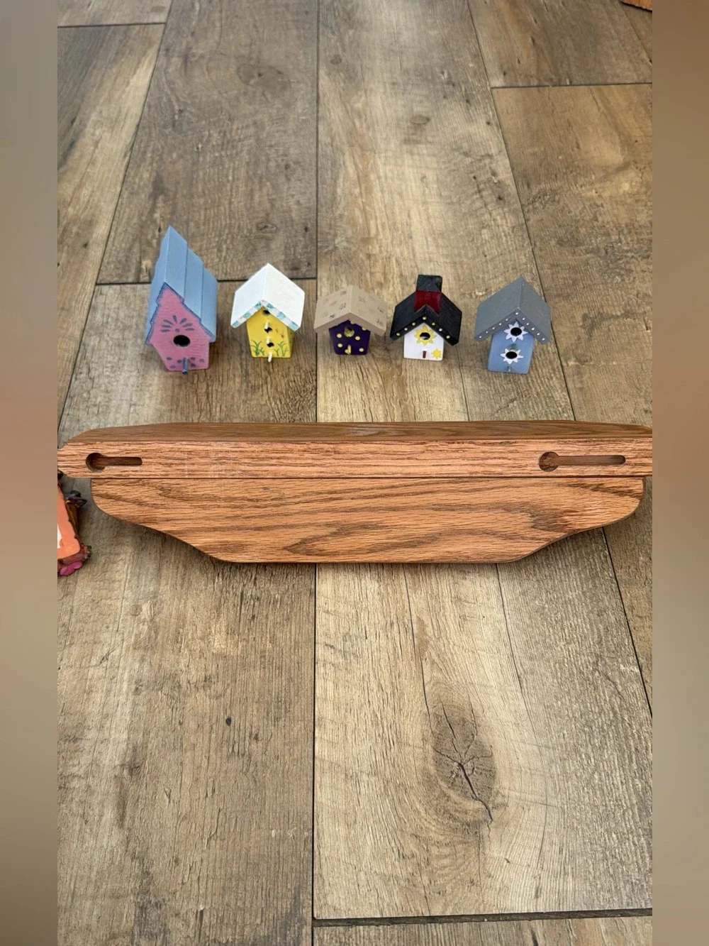 Country Birdhouse Decor - 3D Resin Switch Plate, Birdhouses & Wooden Wall Shelf